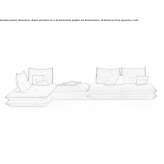 Segmentowa sofa materiałowa Deskati