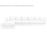 Modular sectional sofa made of fabric Pochep
