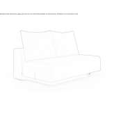 Sectional modular 2-seater fabric sofa Formosa