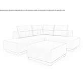 Modular sectional sofa made of fabric Damparis