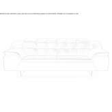 Quilted leather sofa with headrest Cuzieu