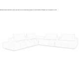 Corner fabric sofa with headrest Urries