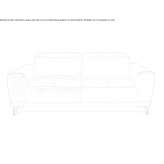 Leather sofa with headrest Arinis