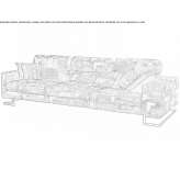 Fabric sofa Montizon