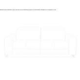 Skórzana sofa rozkładana z napędem elektrycznym Cursi