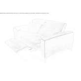 Leather sofa with electric drive Indaial