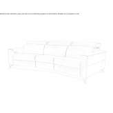 Zakrzywiona skórzana sofa z rozkładanym fotelem Laverton
