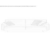 Leather 4-seater sofa Pelileo
