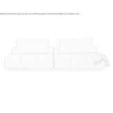Sectional fabric sofa with headrest Urries