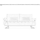 Sofa materiałowa 3-osobowa Lotzorai