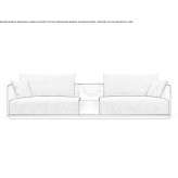 Modułowa sofa materiałowa z miejscem do przechowywania Tuxpan