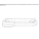 Sectional fabric sofa with a chaise longue Pelileo