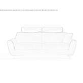 A two-seater fabric sofa with a headrest Shotton