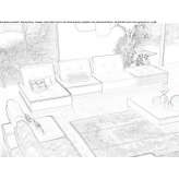 Sofa materiałowa segmentowa z szezlongiem Metuchen