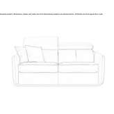 Sofa rozkładana materiałowa z zagłówkiem Itapira