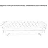 Quilted leather 3-seater sofa Crooks