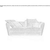 3-seater fabric sofa Whitwell
