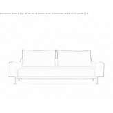 Aksamitna rozkładana sofa Trebotov