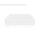 Dwuosobowa rozkładana sofa materiałowa ze zdejmowanym pokrowcem Shotton