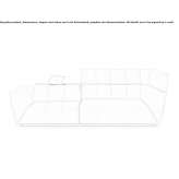 Segmentowa sofa materiałowa Borriana