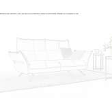 Sofa materiałowa 2-osobowa Halblech