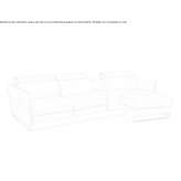 Skórzana sofa rozkładana z szezlongiem Acopiara