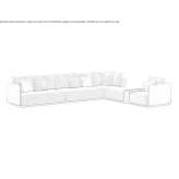 Corner velvet sofa Morance