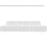 3-seater fabric sofa Corzano