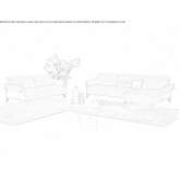 Pikowana rozkładana sofa z tkaniny Grijo