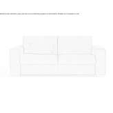 Dwuosobowa rozkładana sofa materiałowa ze zdejmowanym pokrowcem Shotton