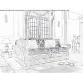 Fabric fold-out sofa with removable cover Nissoria