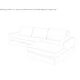 Tapicerowana skórzana sofa z szezlongiem Soylemez