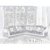 Classic style corner sofa made of fabric Altar