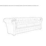 Quilted 4-seater fabric sofa Pana