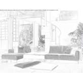 Upholstered modular sofa Cekcyn