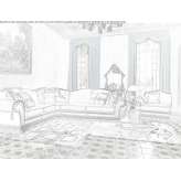 Corner fabric sofa with removable cover Milbank