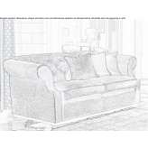 Quilted 3-seater fabric sofa Bacabal