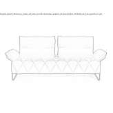 Skórzana sofa 3-osobowa Fatima