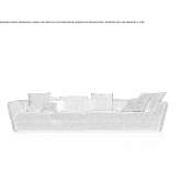 Segmentowa sofa materiałowa Whitwell