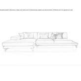 Sectional fabric sofa Cachan