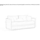 Materiałowa rozkładana sofa ze zdejmowanym pokrowcem Samsat