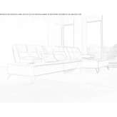 Leather 3-seater sofa with chaise longue Bocaiuva