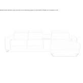 Leather sectional sofa with chaise longue Branne