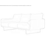 Leather 3-seater sofa Pizzo