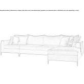 Sofa materiałowa segmentowa z szezlongiem Vilafant