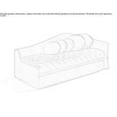 3-osobowa rozkładana sofa materiałowa ze zdejmowanym pokrowcem Samsat