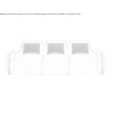Leather 3-seater sofa Pornic