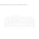 Sofa in quilted fabric with removable cover Corbigny