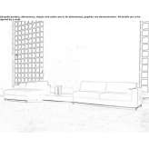 Fabric sofa with removable cover and chaise longue Korenevo