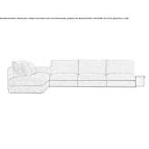Sectional fabric sofa Riace